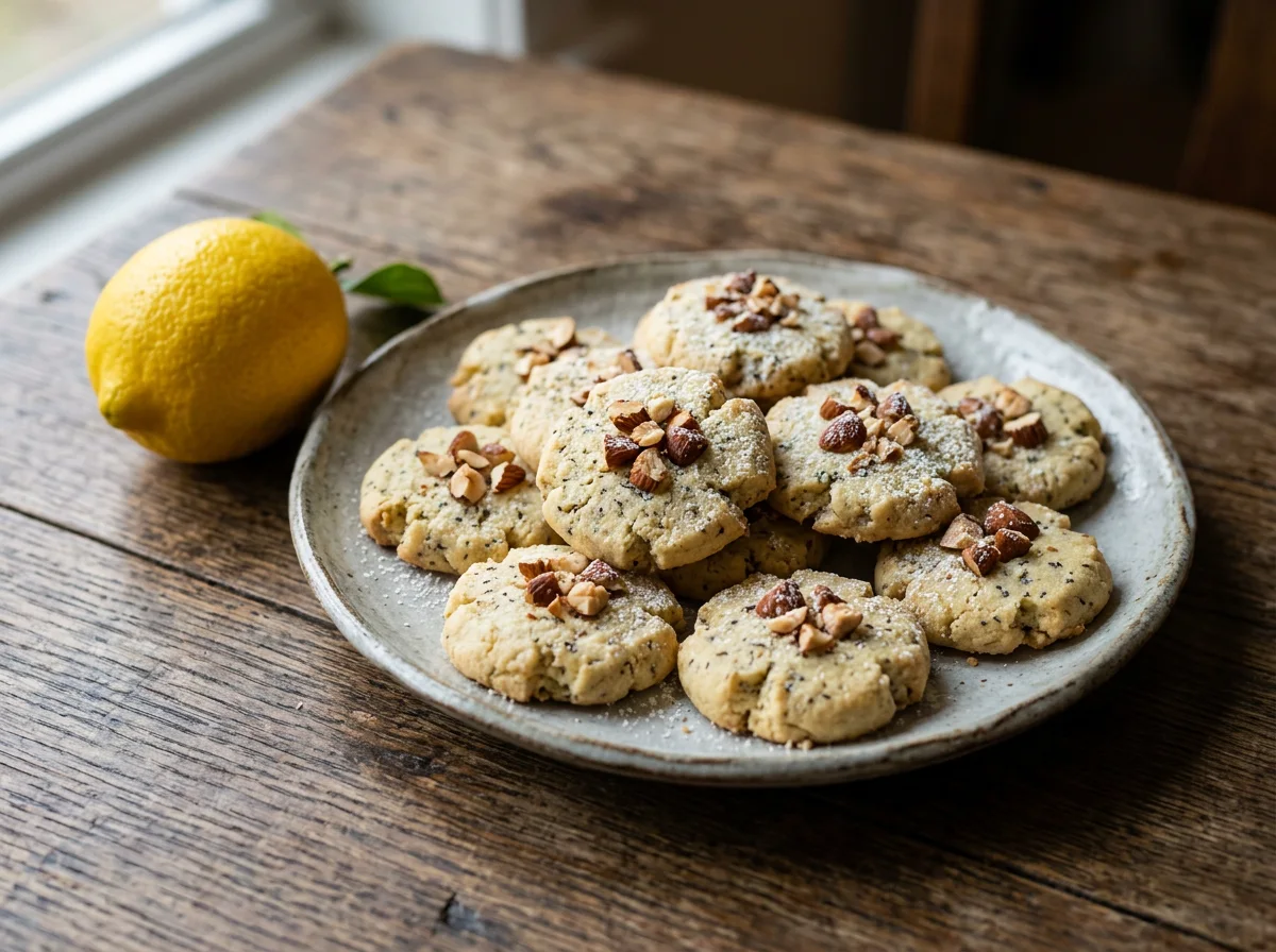 Çaylı Limon ve Bademli Kurabiye Tarifi
