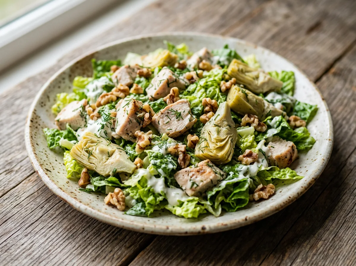 Enginarlı, Yoğurtlu ve Tavuklu Salata ( 4 kişilik )