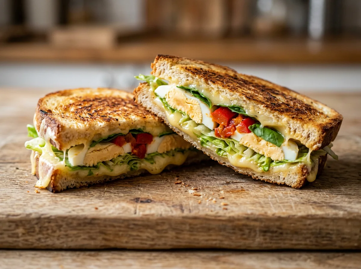 Kırmızı Biber Turşulu ve Fesleğenli Tost Tarifi