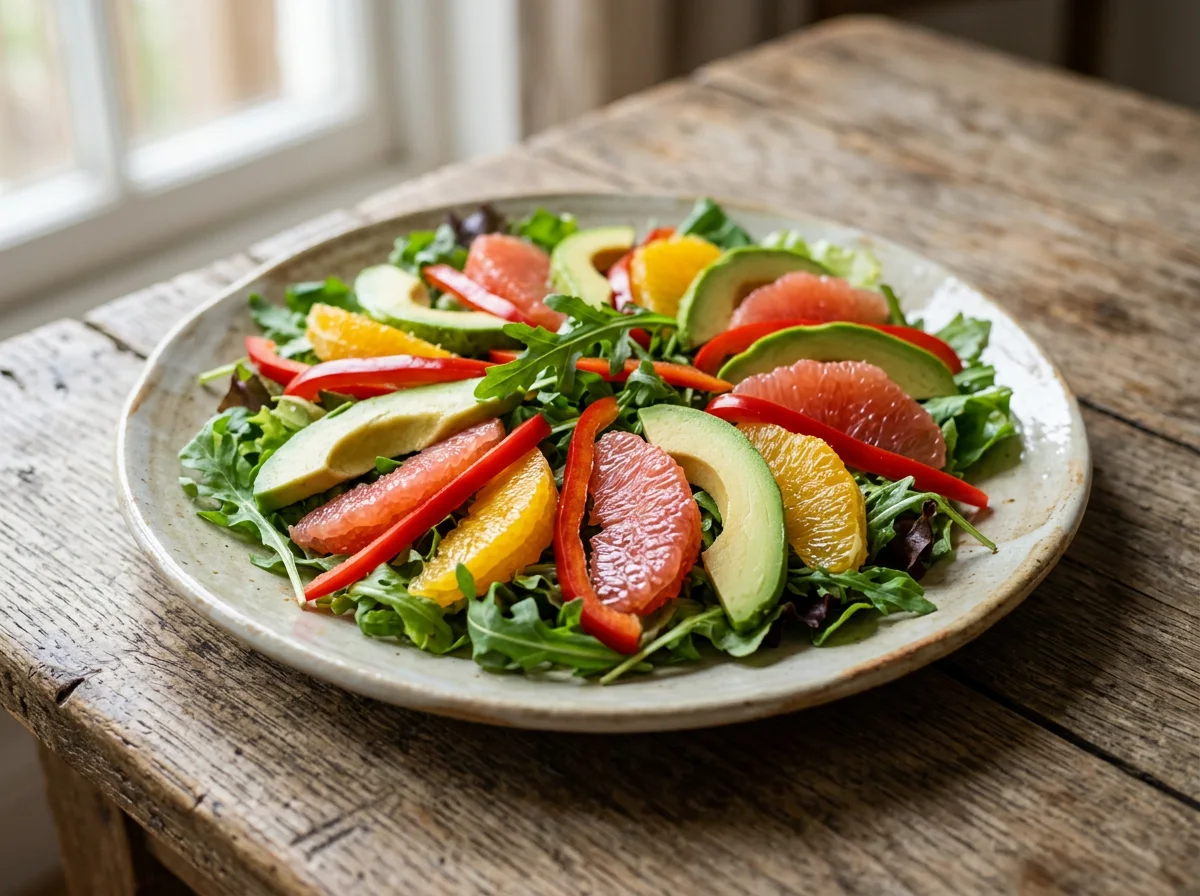 Greyfurt ve Avokado Salatası